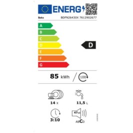 Съдомиялна BEKO BDFN26430W Бял 60 cm