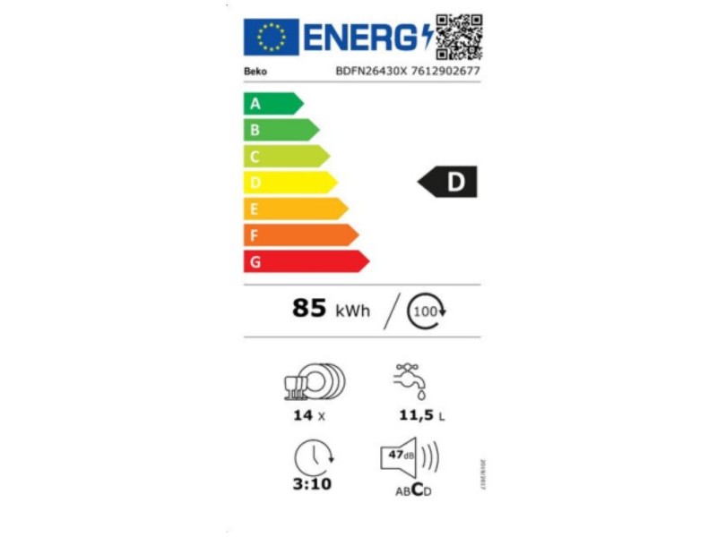 Съдомиялна BEKO BDFN26430W Бял 60 cm