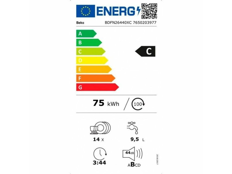 Съдомиялна BEKO BDFN26440XC Стомана 60 cm