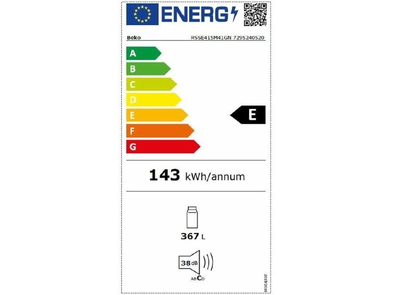 Хладилник BEKO RSSE415M41GN Сив