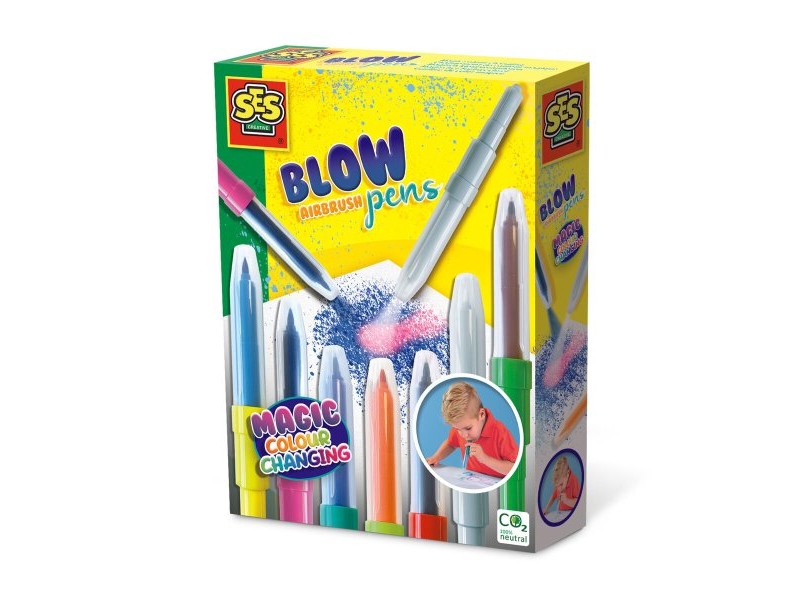 Комплект Химикали с Филц SES Creative Blow Airbrush Pens