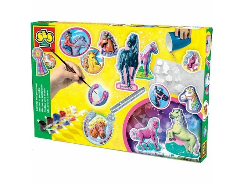 Комплект Пластелин SES Creative Molding and painting - Fantasy horses