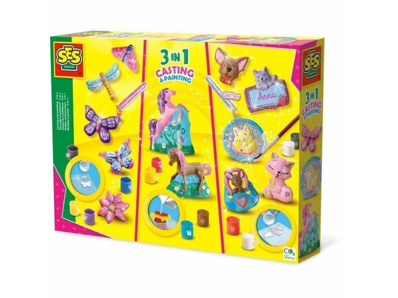 Комплект Пластелин SES Creative Molding and painting - 3 in 1