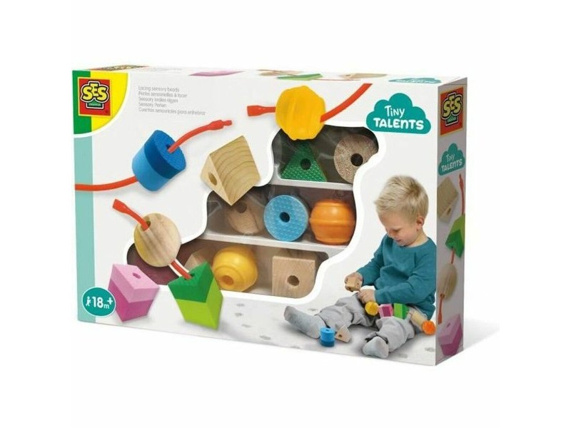 Образователна Игра SES Creative Cuentas sensoriales para enhebrar Многоцветен