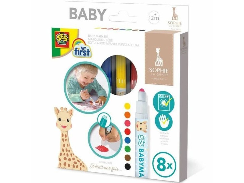 Комплект Химикали с Филц babies SES Creative SOPHIE LA GIRAFE Многоцветен