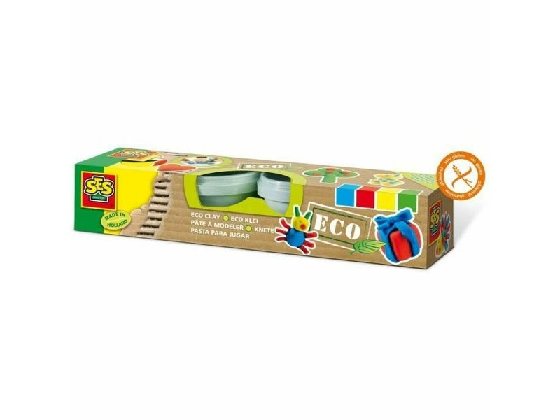 Игра от Пластелин SES Creative Eco 4 цвята