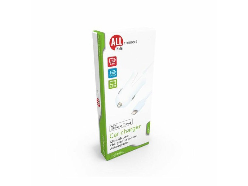 Зарядно за кола All Ride 2,1 A iPhone 1,2 m