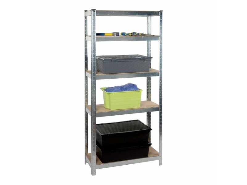 Лавица Kinzo Дървен Неръждаема стомана 5 Рафтове 750 kg 75 x 30 x 172 cm