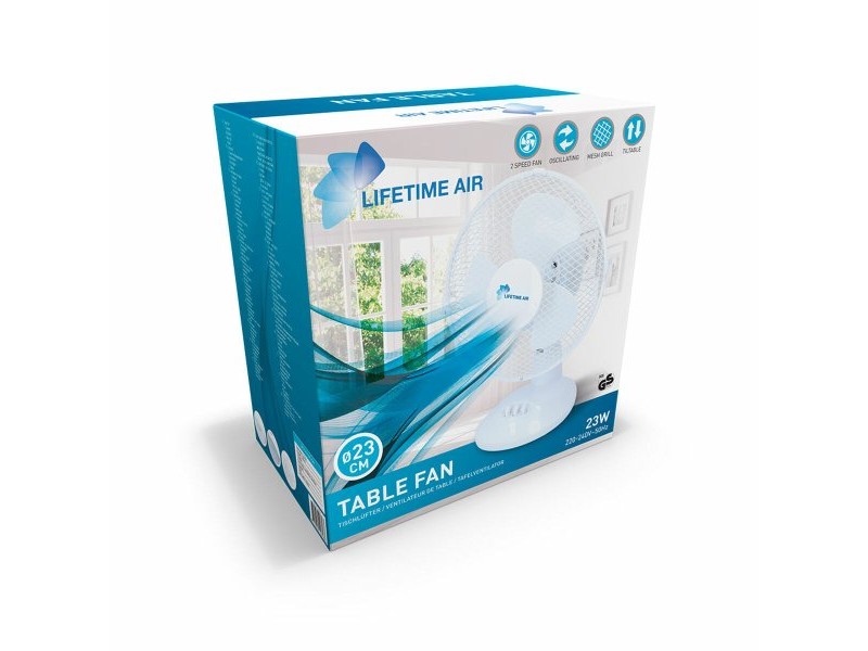 Настолен вентилатор Lifetime Бял 22 W 27 x 21 x 35,2 cm