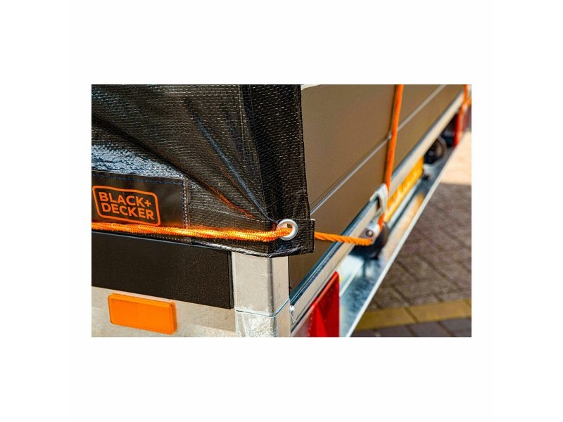 Покривка за ремарке Black & Decker Черен 1,6 x 2,5 m Покривка за ремарке Black & Decker Черен 1,6 x 2,5 m