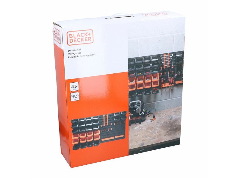 Лавица Black & Decker Черен 98 X 23 X 43 CM Пластмаса 43 Части