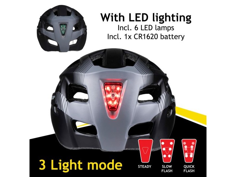 Каска за Велосипед за Възрастни Dunlop M Черен LED Светлина