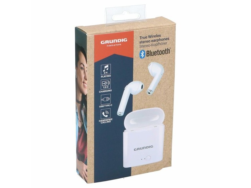 Блутут слушалки Grundig earbuds Бял