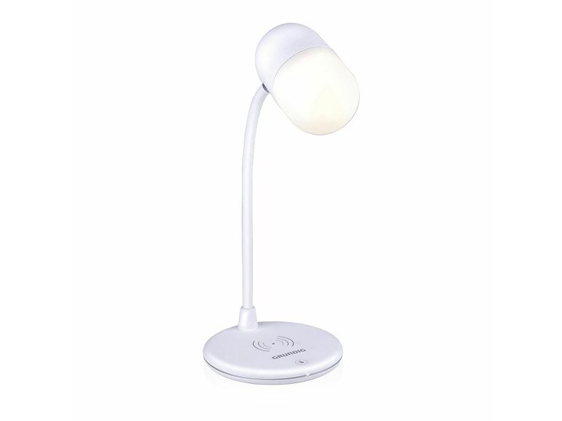 LED лампа с Колона и Безжично Зарядно Grundig Бял 10 W 50 lm Ø 12 x 26 cm Пластмаса 3 в 1