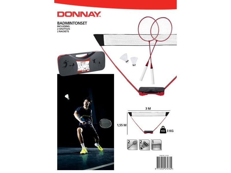 Комплект за Бадминтон Donnay 5 Части