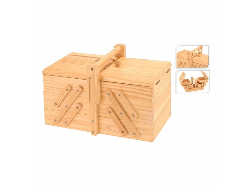 Кутия за Шиене Excellent Houseware 784610430 30 x 17,5 x 19 cm Кутия за Шиене Excellent Houseware 784610430 30 x 17,5 x 19 cm