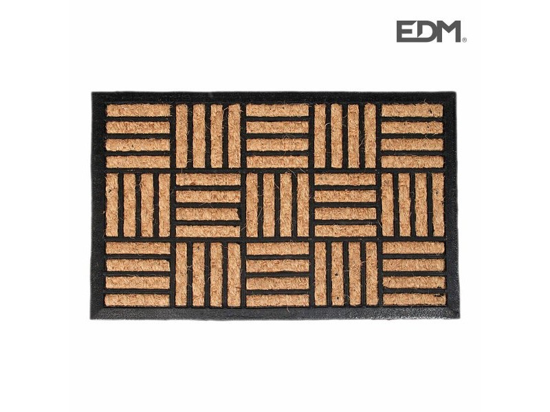 Изтривалка за Врата EDM 74761 Кафяв Черен 2/8-negro azulado 60 x 40 cm 40 x 60 cm Естествен каучук Квадратен