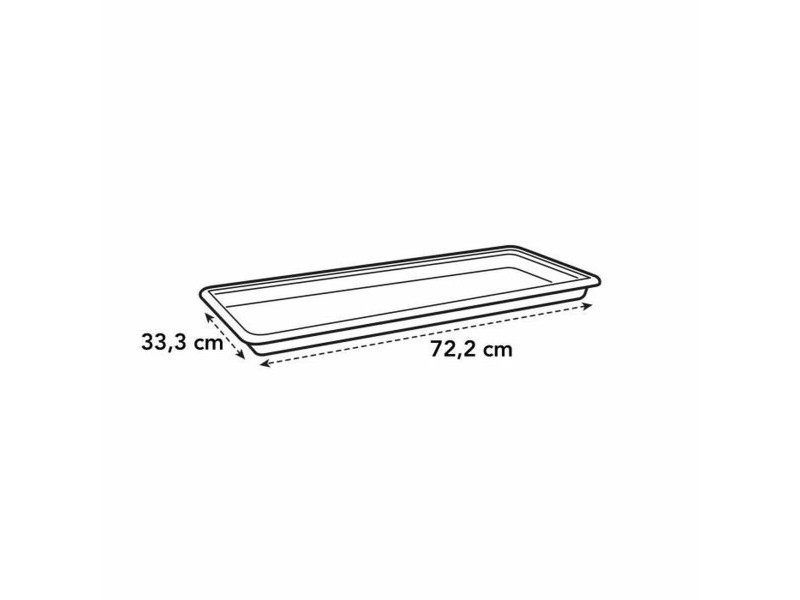 Чинийка за Саксия Elho Green Basic XXL Черен Пластмаса 72,2 cm