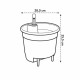 Саксия за самостоятелно поливане Elho Insert 28 Черен Пластмаса 27,7 x 27,7 x 25,5 cm
