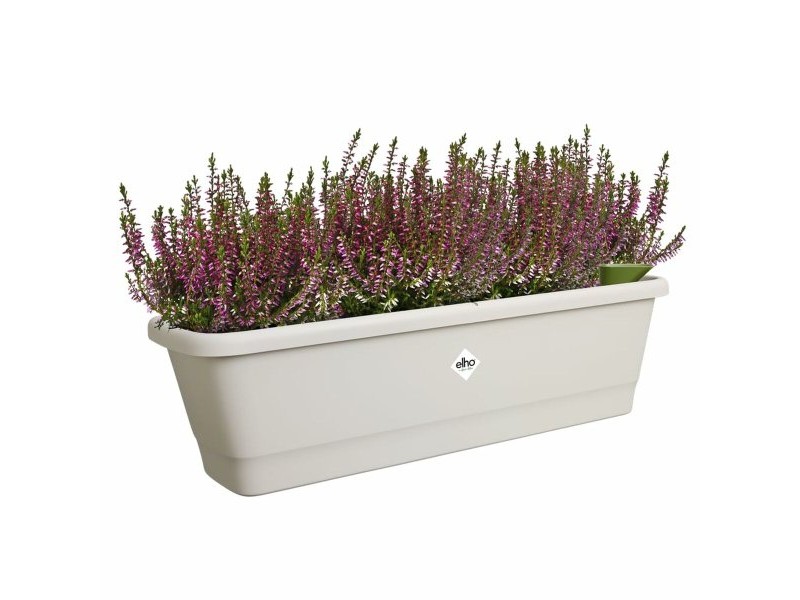 Саксия Elho Бял 20 x 65 x 17 cm Сив Пластмаса Квадратек