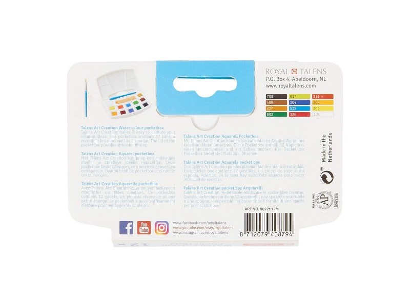 Комплект Водоразтворими Бои Talens Art Creation POCKET BOX Комплект Водоразтворими Бои Talens Art Creation POCKET BOX