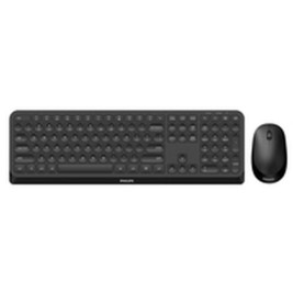 Клавиатура с мишка Philips SPT6307B/16 Черен QWERTY