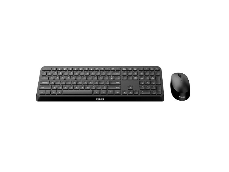 Клавиатура с мишка Philips SPT6307B/16 Черен QWERTY
