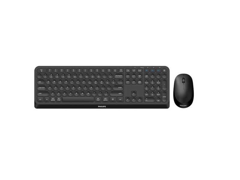 Клавиатура с мишка Philips SPT6407B/16 Черен Qwerty US