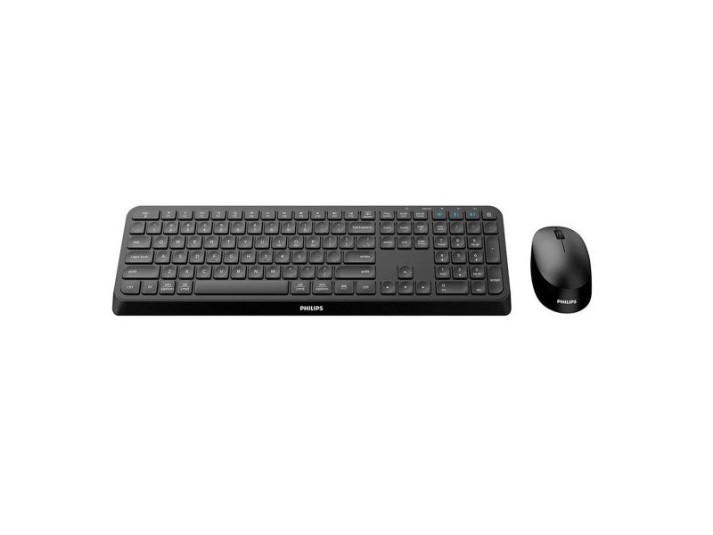 Клавиатура с мишка Philips SPT6407B/16 Черен Qwerty US