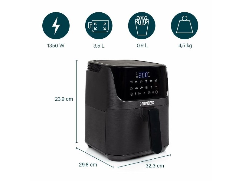 въздушен фритюрник Princess 01.182031.01.001 Черен 3,5 L