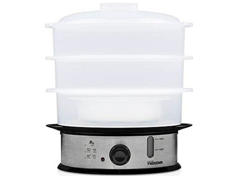 Електрически Уред за Готвене на Пара Tristar VS-3914 12 L 1200W Бял Пластмаса 1200 W