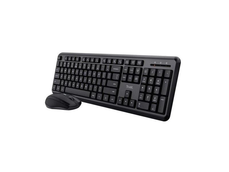 Kлаиатура с безжична мишка Trust TKM-350 Черен QWERTY