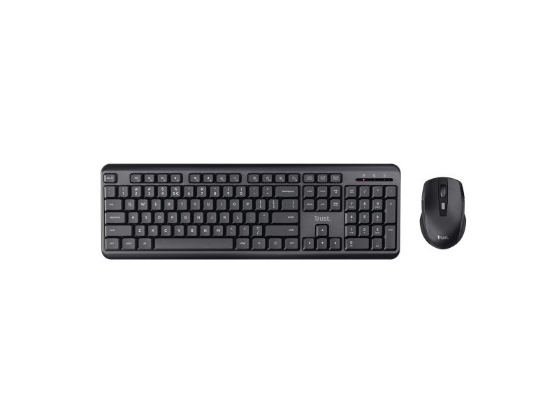 Kлаиатура с безжична мишка Trust TKM-350 Черен QWERTY