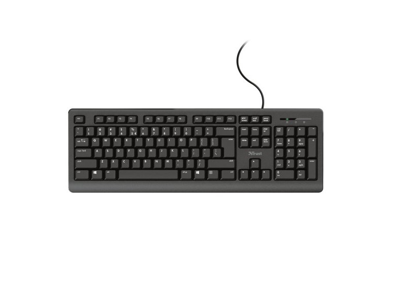 Клавиатура Trust Primo Qwerty португалски език Черен