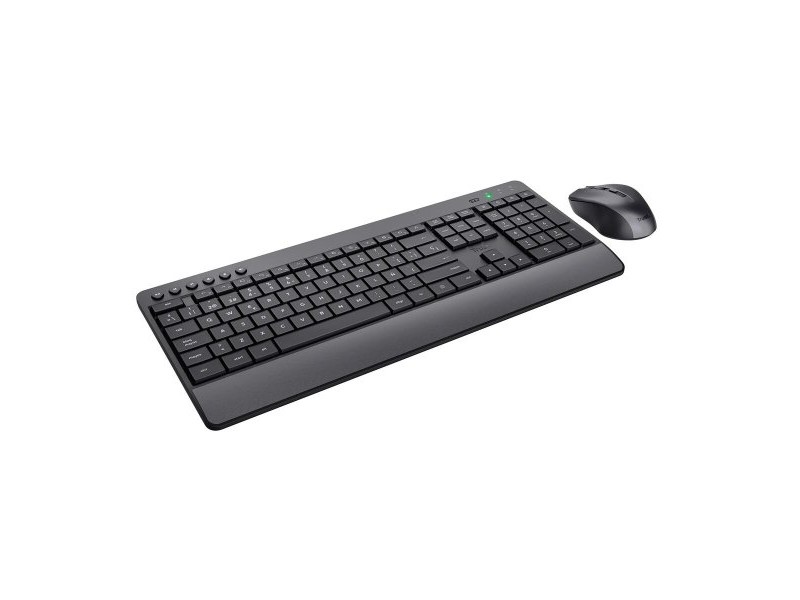 Клавиатура с мишка Trust Trezo Черен Испанска Qwerty