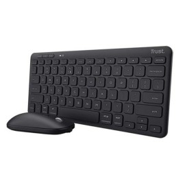 Клавиатура с мишка Trust Lyra Черен Испанска Qwerty