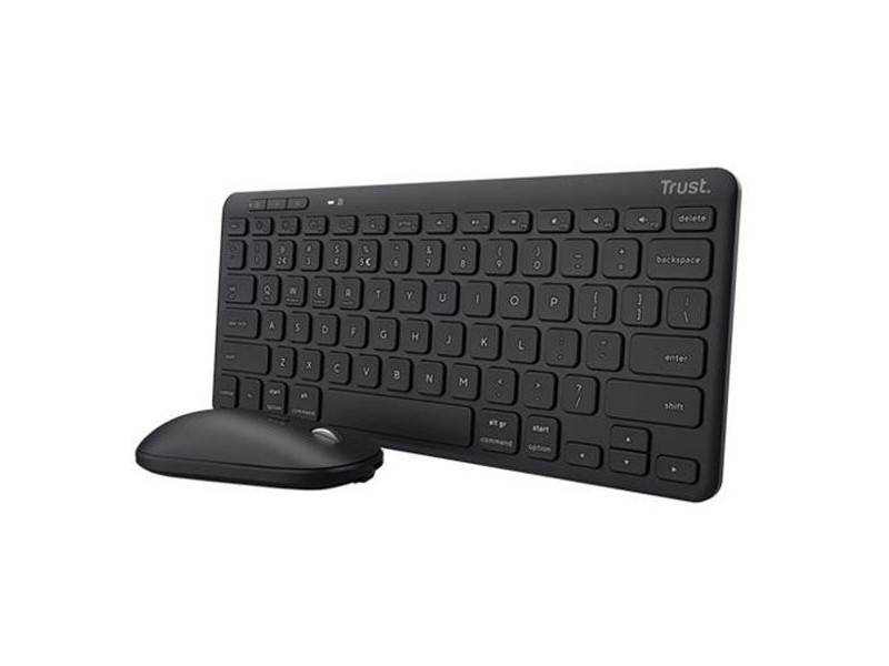 Клавиатура с мишка Trust Lyra Черен Испанска Qwerty