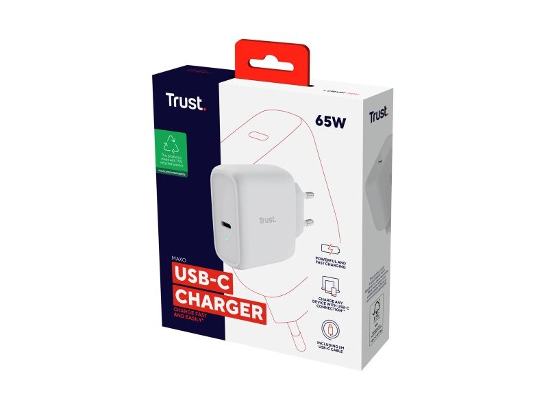 Зарядно за стена Trust 25139 Бял