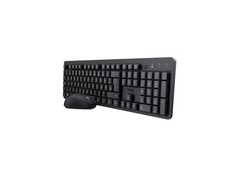 Клавиатура с мишка Trust 25356 Черен Испанска Qwerty