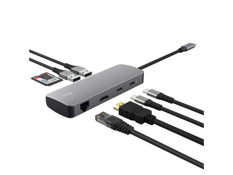 USB извод Trust 25672 Сив
