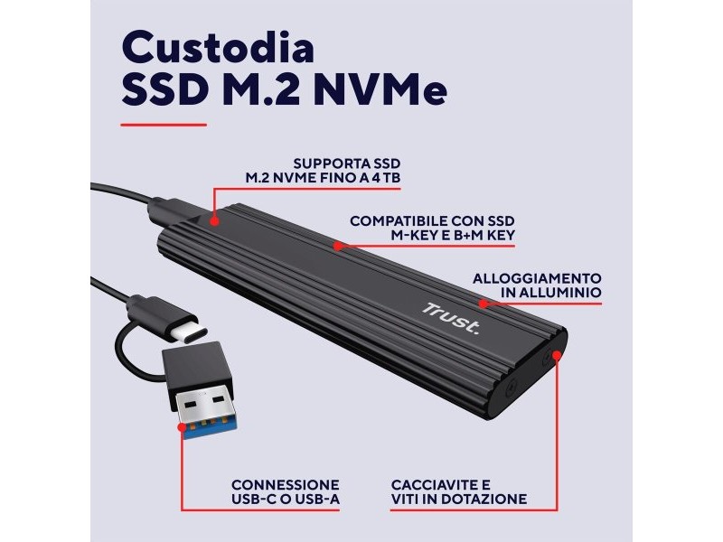 Външна кутия Trust 25806 Черен