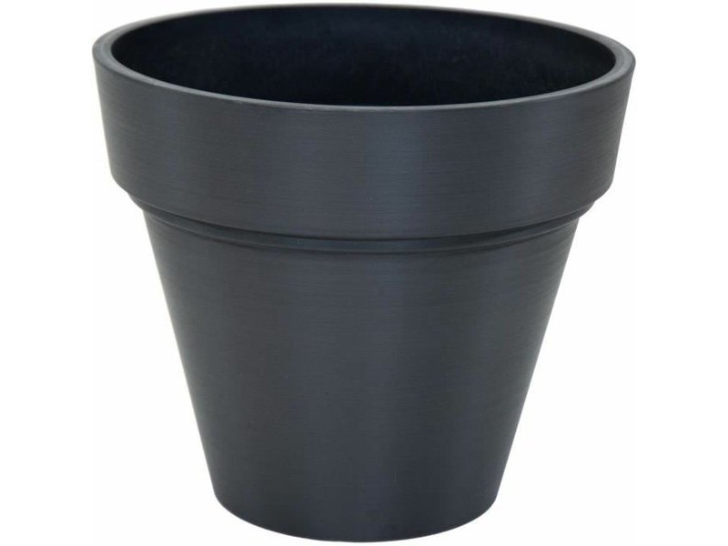 Саксия Mega Collections Ecostone Planter Черен noir Пластмаса Рециклиран 55 x 51 cm