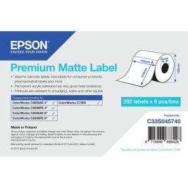 Етикети за принтер Epson C33S045740 Ø 76,2 mm (1 броя) (18 броя)