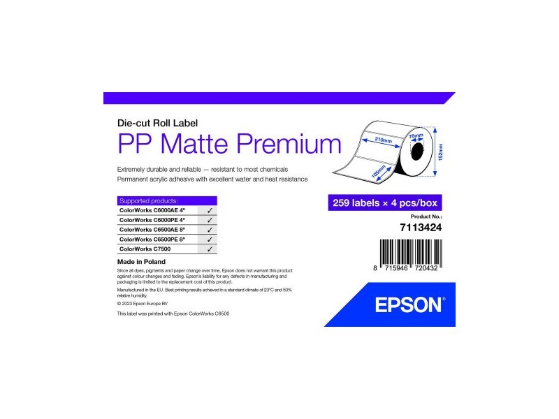 Хартия за Печат Epson 7113424 Бял (4 броя)