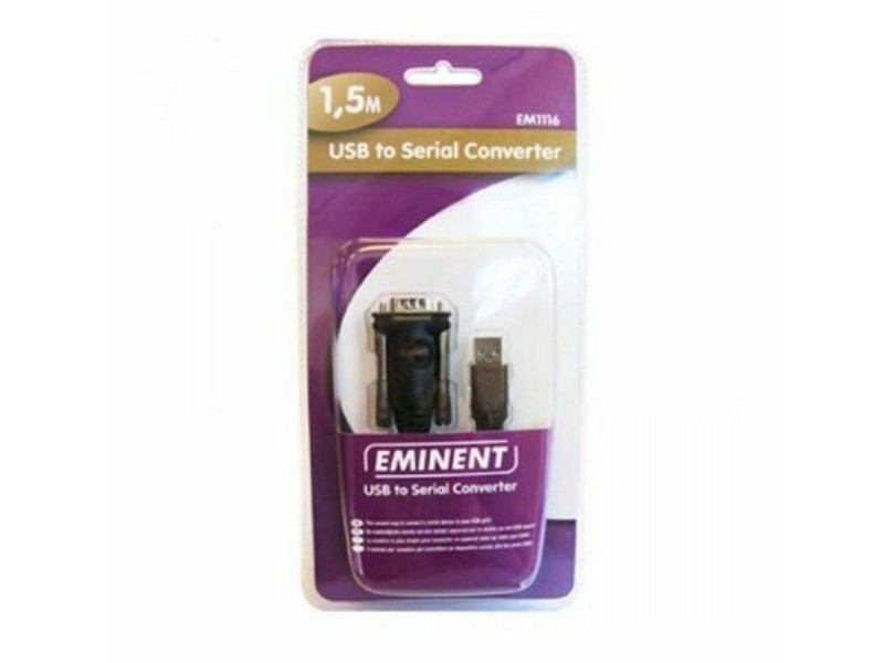 Кабел USB към сериен порт Ewent EW1116 Черен 1,5 m