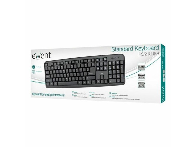 Клавиатура Ewent EW3109 PS/2 USB Черен