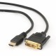 Адаптер за HDMI към DVI GEMBIRD 5m, HDMI/DVI, M/M Черен 5 m