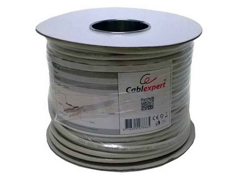 Твърд RJ45 кабел категория 5 UTP GEMBIRD UPC-5004E-SOL/100 100 m Сив 100 m