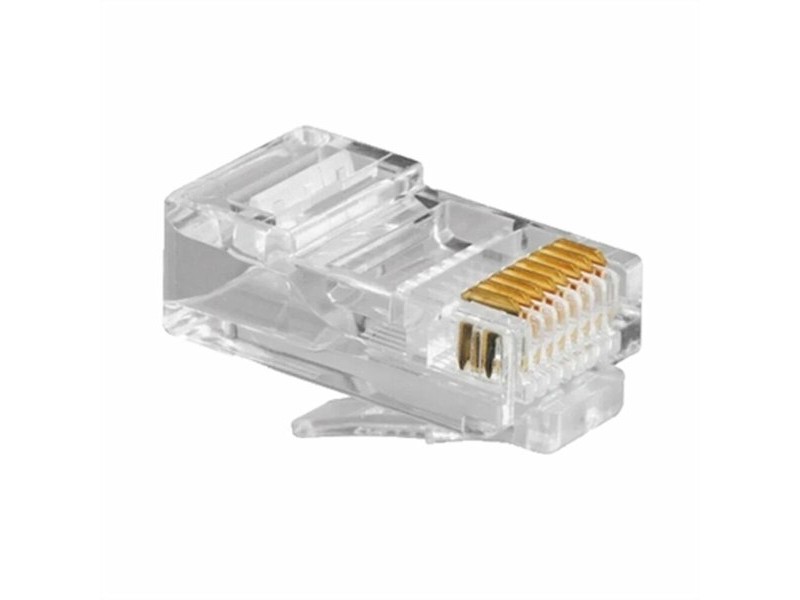 Конектор RJ45 категория 5 UTP GEMBIRD PLUG3UP6/100 100 uds Черен Прозрачен 100 броя