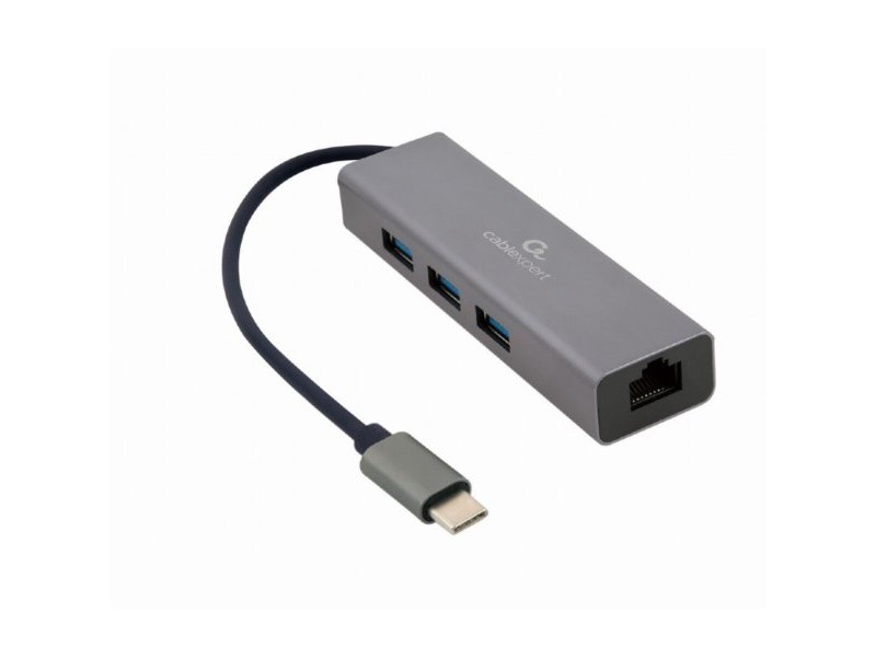 USB извод GEMBIRD A-CMU3-LAN-01 Сив